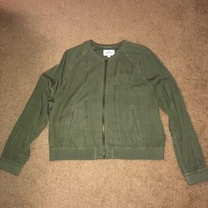 American Eagle green bomber jacket, worn once!